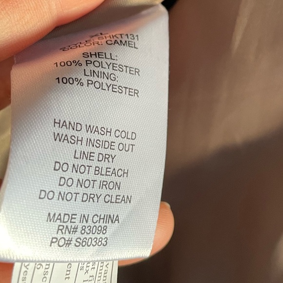 CI SONO light tan button-down jacket coat XL Like New - Picture 6 of 8